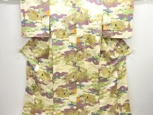 平安人物風景模様小紋着物